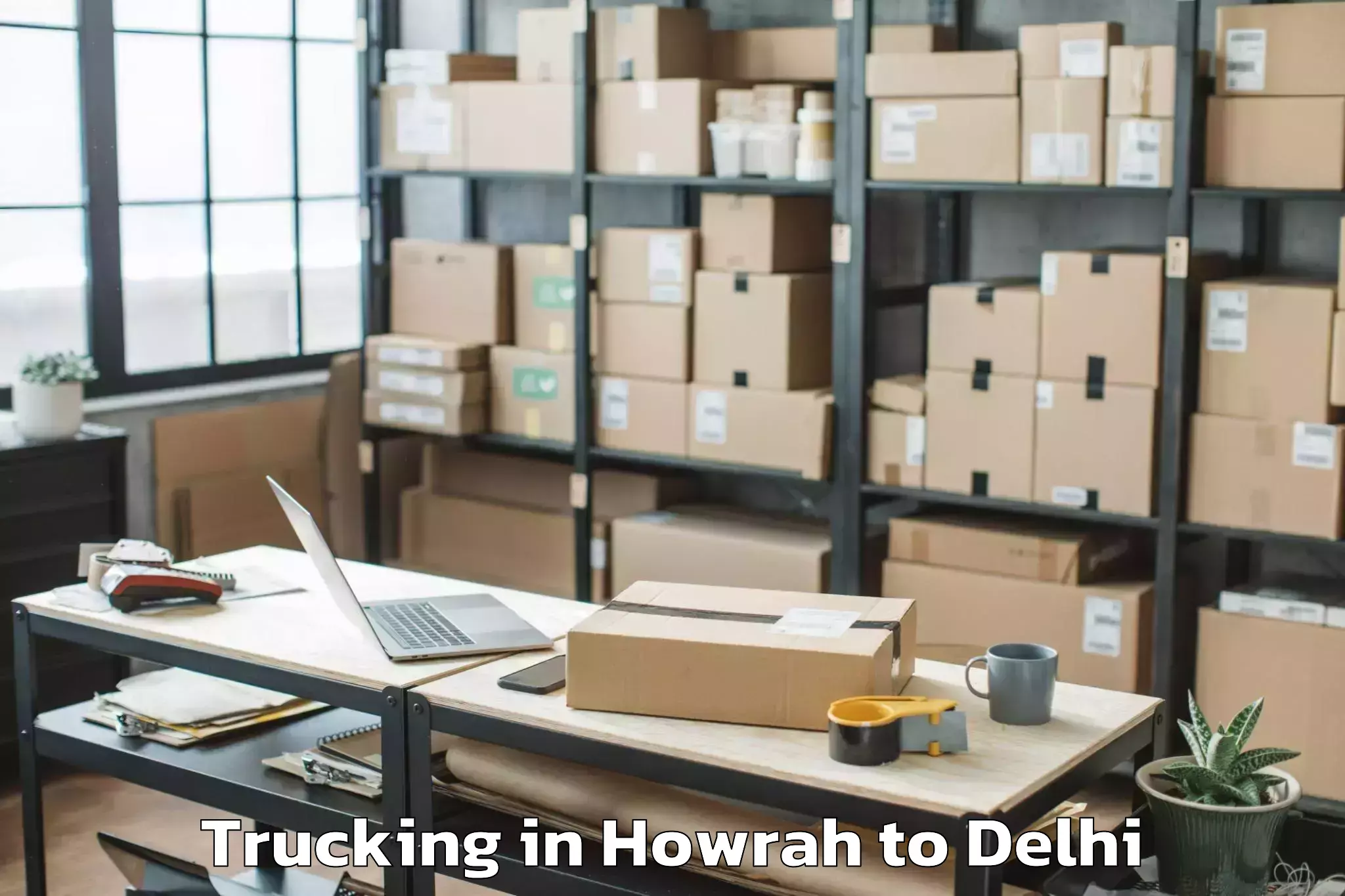 Book Howrah to Pahar Ganj Trucking Online